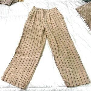 A New Day Linen Blend Striped Wide-Leg Pants | Size 2 Regular
